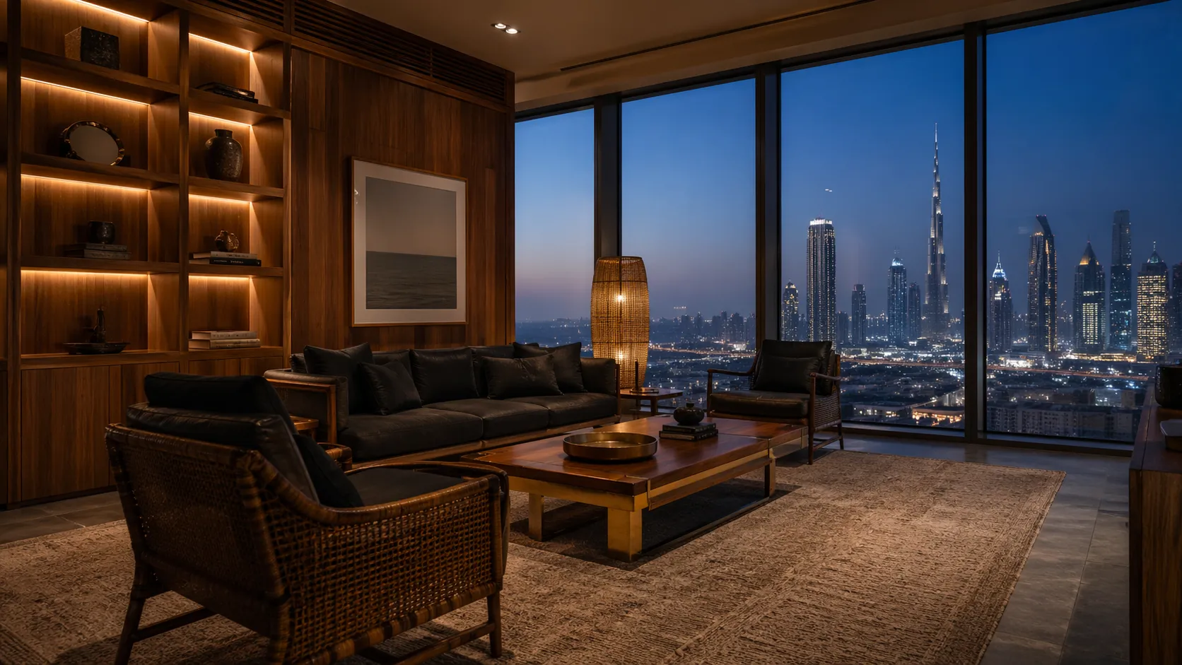 Private residence, Dubai, 35-piece statement FF&E in reclaimed teak and solid brass by Ubud Atelier